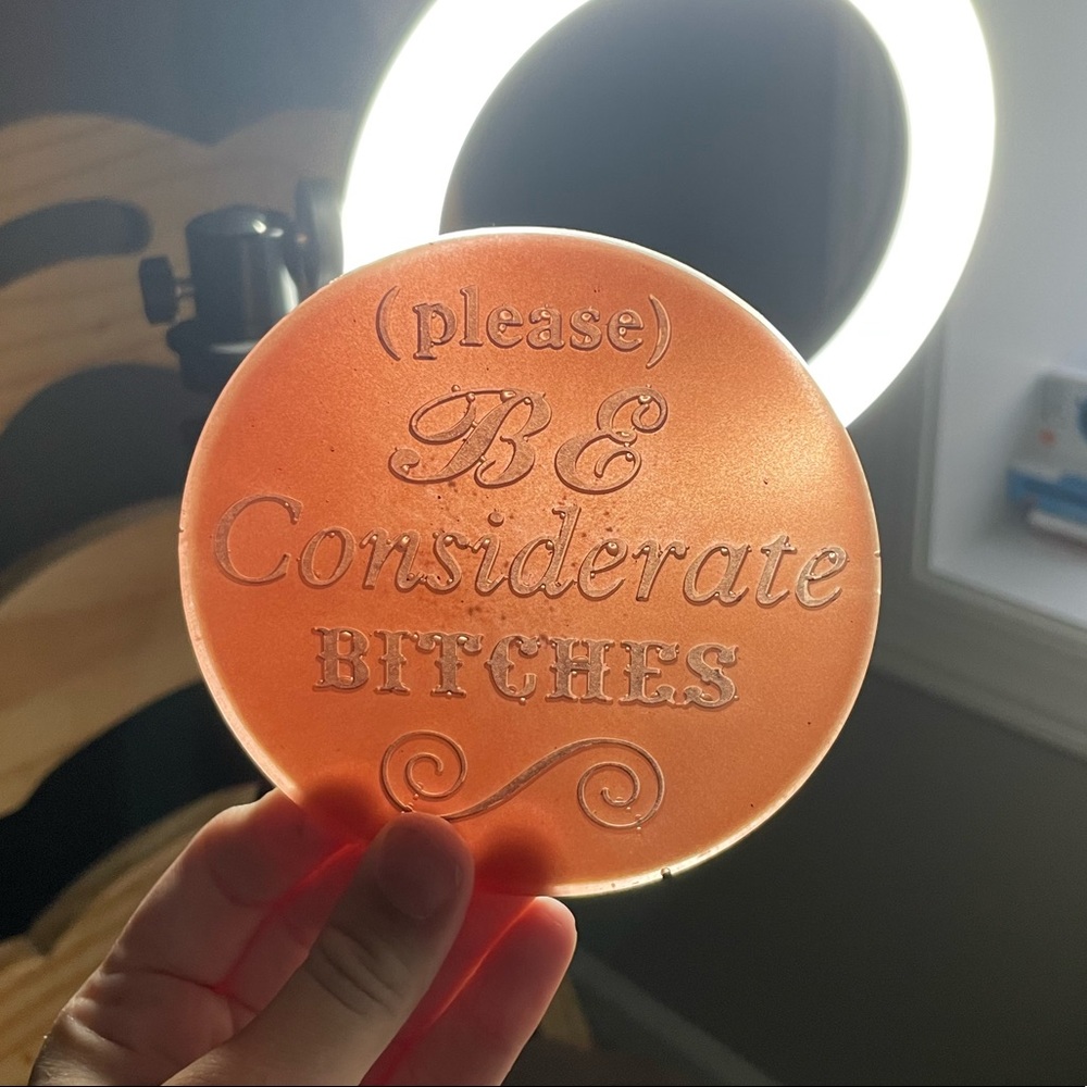 Funny resin coaster